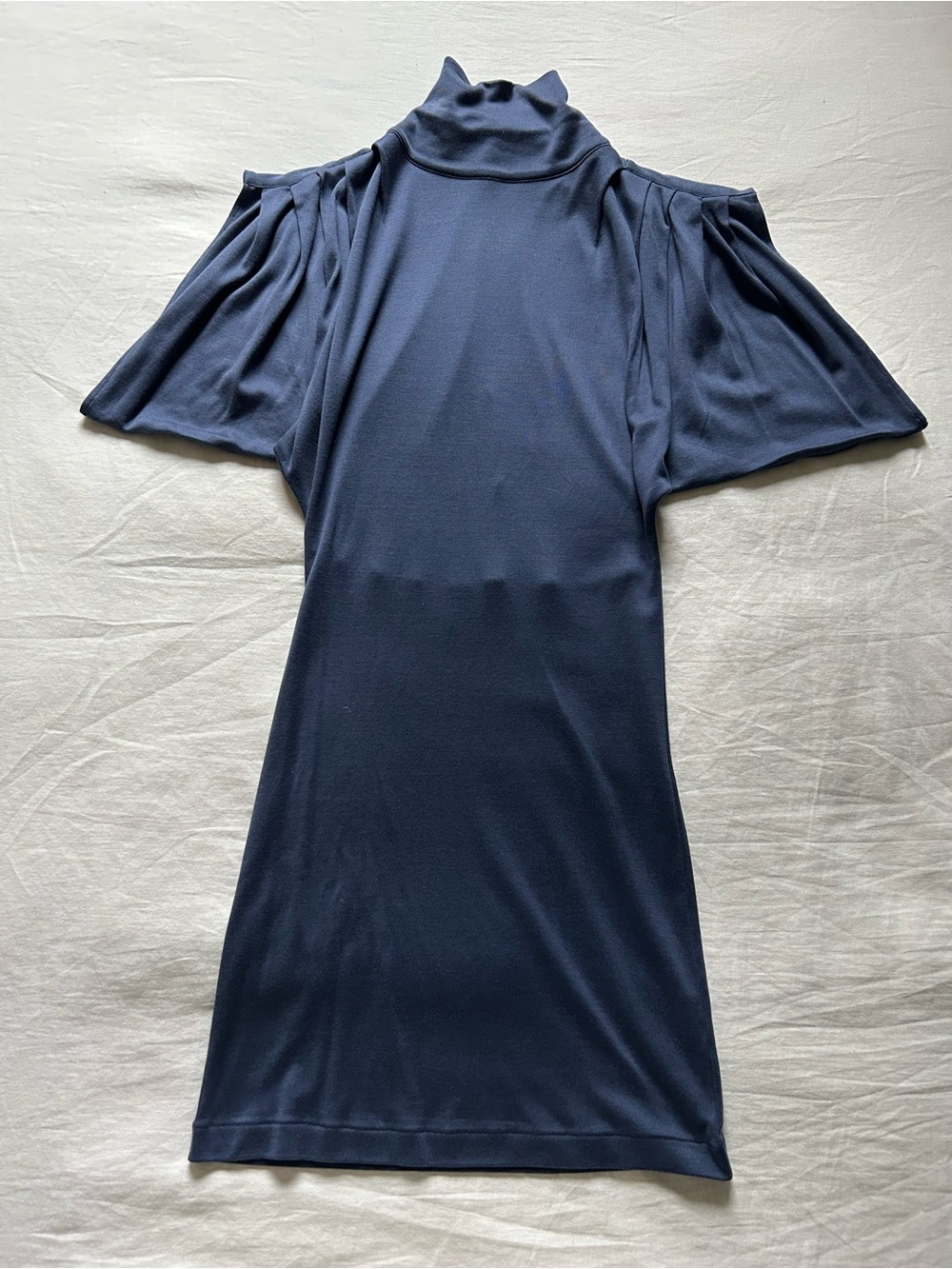 Paul & Joe Navy Cold-Shoulder Midi Dress